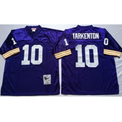 Vikings 10 Fran Tarkenton Purple Throwback Jersey