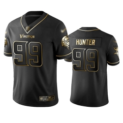 Vikings 99 Danielle Hunter Black Men Stitched Football Limited Golden Edition Jersey