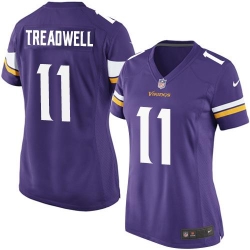 Nike Vikings #11 Laquon Treadwell Purple Team Color Womens Stitched NFL Elite Jersey