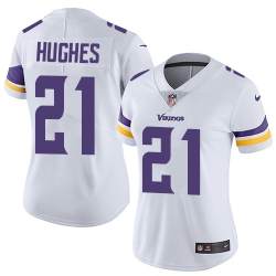 Nike Vikings #21 Mike Hughes White Womens Stitched NFL Vapor Untouchable Limited Jersey