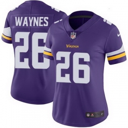 Nike Vikings #26 Trae Waynes Purple Team Color Womens Stitched NFL Vapor Untouchable Limited Jersey