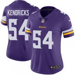 Nike Vikings #54 Eric Kendricks Purple Team Color Womens Stitched NFL Vapor Untouchable Limited Jersey