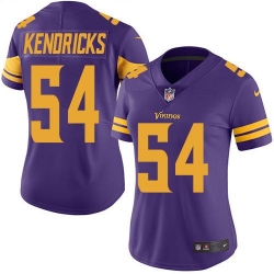Nike Vikings #54 Eric Kendricks Purple Womens Stitched NFL Limited Rush Jersey