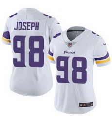 Nike Vikings #98 Linval Joseph White Womens Stitched NFL Vapor Untouchable Limited Jersey