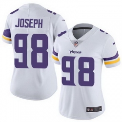 Nike Vikings #98 Linval Joseph White Womens Stitched NFL Vapor Untouchable Limited Jersey
