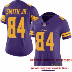 Vikings 84 Irv Smith Jr  Purple Women Stitched Football Limited Rush Jersey