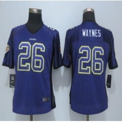 Women New Vikings #26 Trae Waynes Purple Team Color Stitched NFL Elite jersey