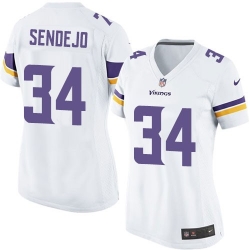 Women Nike Minnesota Vikings #34 Andrew Sendejo White NFL Jersey