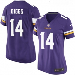 Womens Nike Minnesota Vikings 14 Stefon Diggs Game Purple Team Color NFL Jersey
