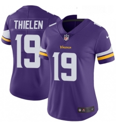 Womens Nike Minnesota Vikings 19 Adam Thielen Purple Team Color Vapor Untouchable Limited Player NFL Jersey