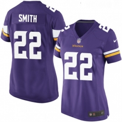 Womens Nike Minnesota Vikings 22 Harrison Smith Game Purple Team Color NFL Jersey