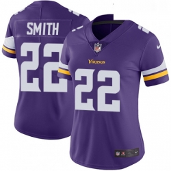 Womens Nike Minnesota Vikings 22 Harrison Smith Purple Team Color Vapor Untouchable Limited Player NFL Jersey