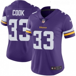 Womens Nike Minnesota Vikings 33 Dalvin Cook Purple Team Color Vapor Untouchable Limited Player NFL Jersey