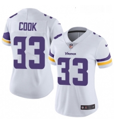 Womens Nike Minnesota Vikings 33 Dalvin Cook White Vapor Untouchable Limited Player NFL Jersey