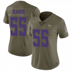 Womens Nike Minnesota Vikings 55 Anthony Barr Limited Olive 2017 Salute to Service NFL Jersey