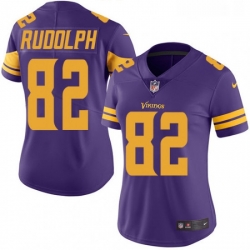 Womens Nike Minnesota Vikings 82 Kyle Rudolph Limited Purple Rush Vapor Untouchable NFL Jersey