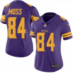Womens Nike Minnesota Vikings 84 Randy Moss Limited Purple Rush Vapor Untouchable NFL Jersey
