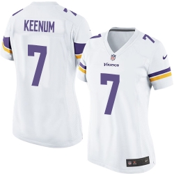 women Nike Minnesota Vikings #7 Case Keenum White Team Color NFL Jersey
