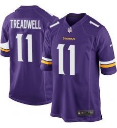 Nike Vikings #11 Laquon Treadwell Purple Team Color Youth Stitched NFL Elite Jersey