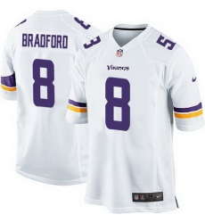 Nike Vikings #8 Sam Bradford White Youth Stitched NFL Elite Jersey