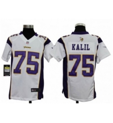 Nike Youth NFL Minnesota Vikings #75 Matt Kalil White Jerseys