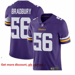 Vikings 56 Garrett Bradbury Purple Team Color Youth Stitched Football Vapor Untouchable Limited Jersey