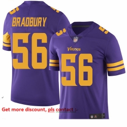 Vikings 56 Garrett Bradbury Purple Youth Stitched Football Limited Rush Jersey