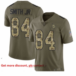 Vikings 84 Irv Smith Jr  Olive Camo Youth Stitched Football Limited 2017 Salute to Service Jersey