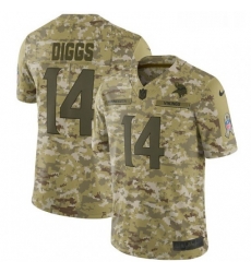 Youth Nike Minnesota Vikings 14 Stefon Diggs Limited Camo 2018 Salute to Service NFL Jersey