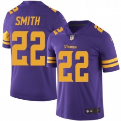 Youth Nike Minnesota Vikings 22 Harrison Smith Limited Purple Rush Vapor Untouchable NFL Jersey