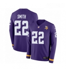 Youth Nike Minnesota Vikings 22 Harrison Smith Limited Purple Therma Long Sleeve NFL Jersey