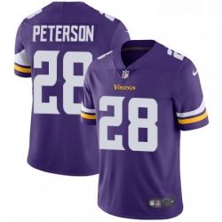 Youth Nike Minnesota Vikings 28 Adrian Peterson Purple Team Color Vapor Untouchable Limited Player NFL Jersey