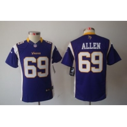 Youth Nike Minnesota Vikings #69 Allen Purple Color[Youth Limited Jerseys]