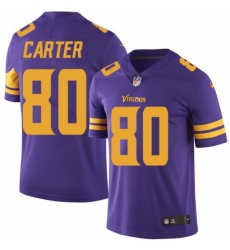 Youth Nike Minnesota Vikings 80 Cris Carter Elite Purple Rush Vapor Untouchable NFL Jersey