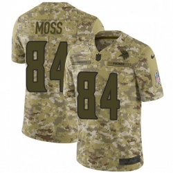 Youth Nike Minnesota Vikings 84 Randy Moss Limited Camo 2018 Salute to Service NFL Jersey