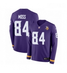 Youth Nike Minnesota Vikings 84 Randy Moss Limited Purple Therma Long Sleeve NFL Jersey