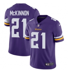 Youth Nike Vikings #21 Jerick McKinnon Purple Team Color Stitched NFL Vapor Untouchable Limited Jersey