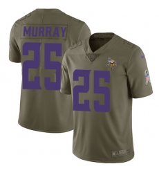 Youth Nike Vikings #25 Latavius Murray Olive Stitched NFL Limited 2017 Salute to Service Jersey