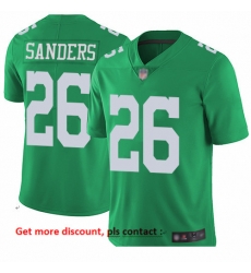 Eagles 26 Miles Sanders Green Men Stitched Football Limited Rush Jersey