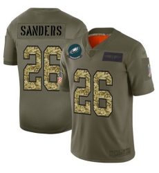 Eagles 26 Miles Sanders Olive Camo Men Stitched Football Limited 2019 Salute To Service Jersey