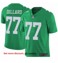 Eagles 77 Andre Dillard Green Men Stitched Football Limited Rush Jersey