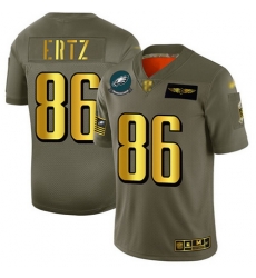Eagles 86 Zach Ertz Camo Gold Men Stitched Football Limited 2019 Salute To Service Jersey