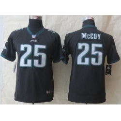 Kids Nike Philadelphia Eagles #25 LeSean McCoy Black NFL Jerseys