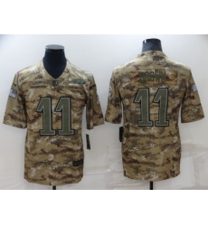 Men Philadelphia Eagles 11 A J Brown Camo Salute To Service Limited Stitched jersey