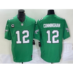 Men Philadelphia Eagles 12 Randall Cunningham Green 2023 F U S E With C Patch Vapor Untouchable Stitched Football Jersey