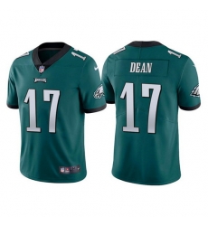 Men Philadelphia Eagles 17 Nakobe Dean Green Vapor Untouchable Limited Stitched jersey