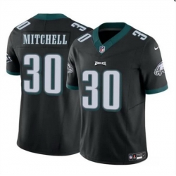 Men Philadelphia Eagles 30 Quinyon Mitchell Black 2024 Draft F U S E Vapor Untouchable Limited Stitched Football Jersey