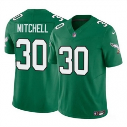 Men Philadelphia Eagles 30 Quinyon Mitchell Kelly Green 2024 Draft F U S E Vapor UntouchableThrowback Limited Stitched Football Jersey