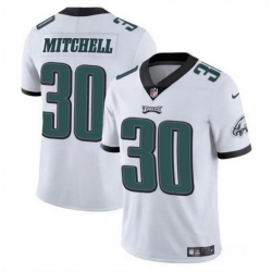Men Philadelphia Eagles 30 Quinyon Mitchell White 2024 Draft Vapor Untouchable Limited Stitched Football Jersey