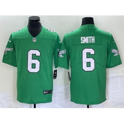 Men Philadelphia Eagles 6 DeVonta Smith Green Stitched Football Jersey